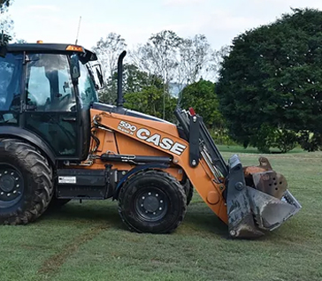 Loader working on an earthmoving job
