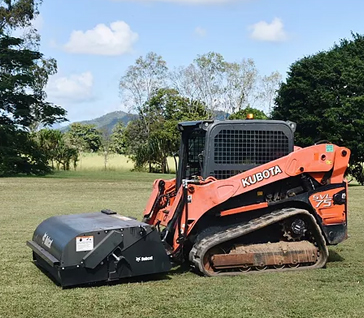 Skid steer loader on site